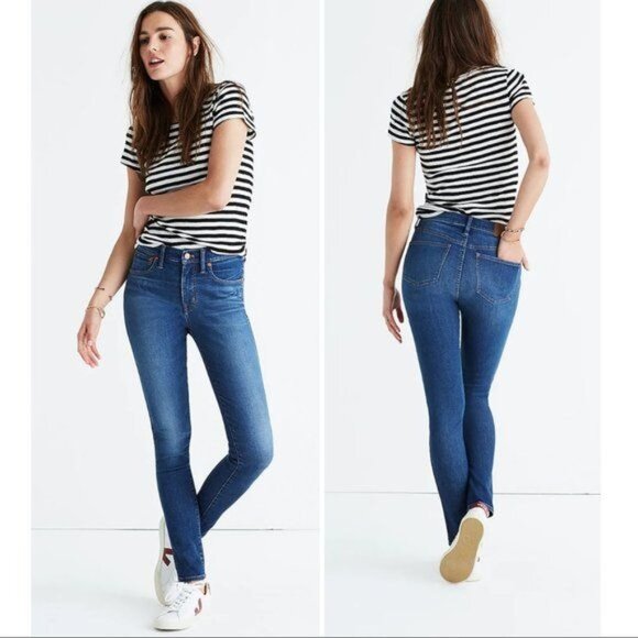 MADEWELL 9" Mid Rise Skinny Jeans in Patty Wash - 28 - Picture 1 of 8